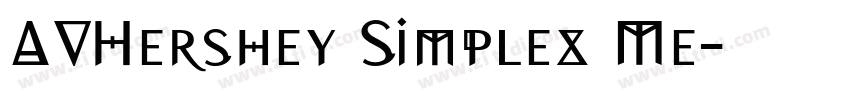 AVHershey Simplex Me字体转换